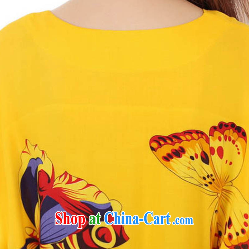 Ko Yo Mephidross 2015 Colorful spring and summer new, cotton fashion round collar relaxed comfortable Butterfly The stylish lounge S 0117 red are code, capital city sprawl, shopping on the Internet
