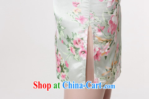 Shanghai, optimize purchase dresses summer improved retro dresses, for a tight silk hand-painted Chinese improved cheongsam dress short J 5133 green 2 XL recommendations 120 - 130 Jack pictures, price, brand platters! Elections are good character, the national distribution, so why buy now enjoy more preferential! Health