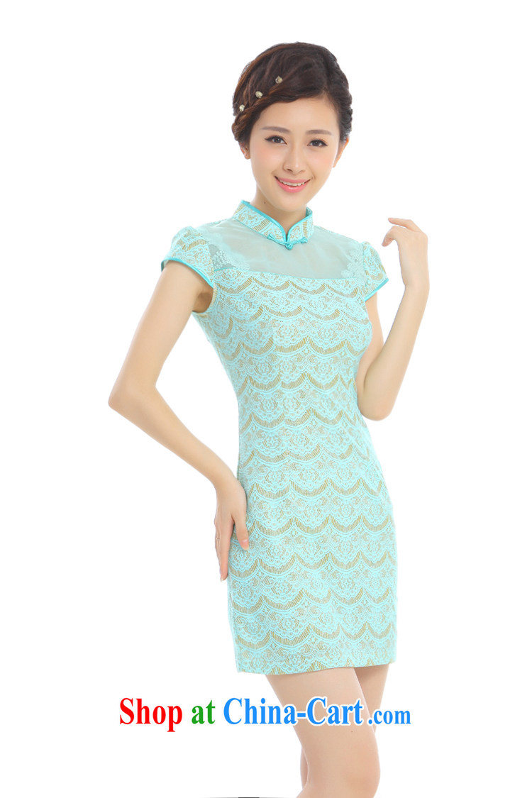 Slim li know Canada, summer 2015 new European root yarn gold thread lace retro improved time cheongsam dress Q H 1 27,103 days Cheong Wa Dae Kim XXL pictures, price, brand platters! Elections are good character, the national distribution, so why buy now enjoy more preferential! Health