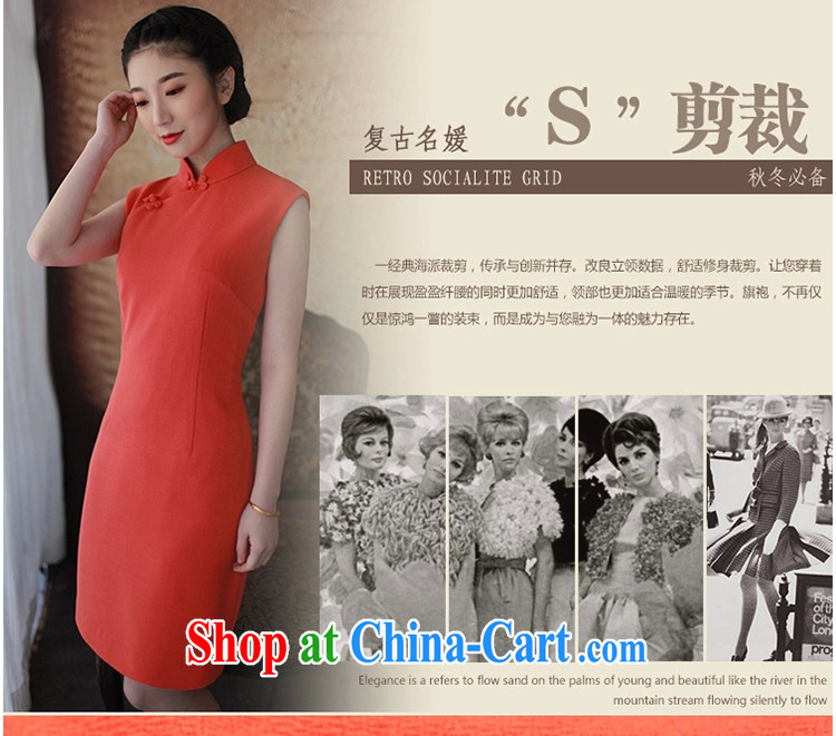once and for all and fatally jealous dumping Rome, Retro high-end cheongsam dress, Ms. aura cheongsam dress improved stylish orange XL pictures, price, brand platters! Elections are good character, the national distribution, so why buy now enjoy more preferential! Health