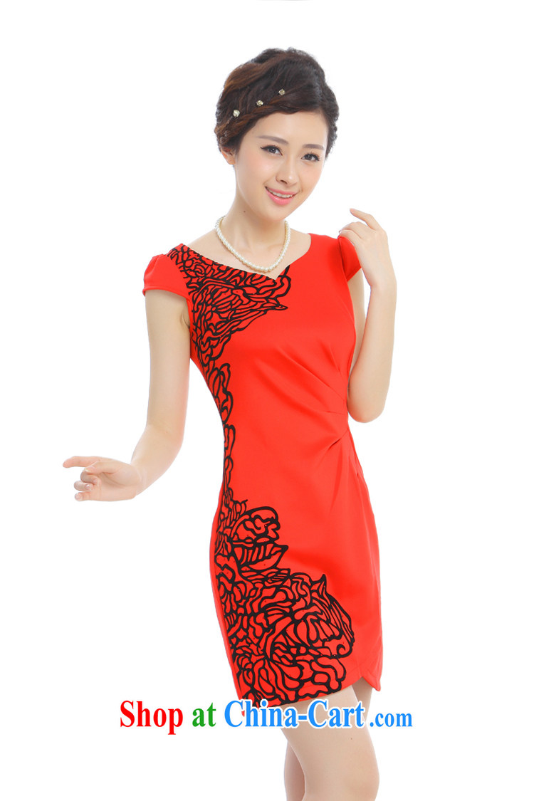 Slim li know dumping fund summer 2015 New China wind bridal short cheongsam dress retro improved cheongsam dress Q A 10 13 - 75 Vermillion red XXL pictures, price, brand platters! Elections are good character, the national distribution, so why buy now enjoy more preferential! Health