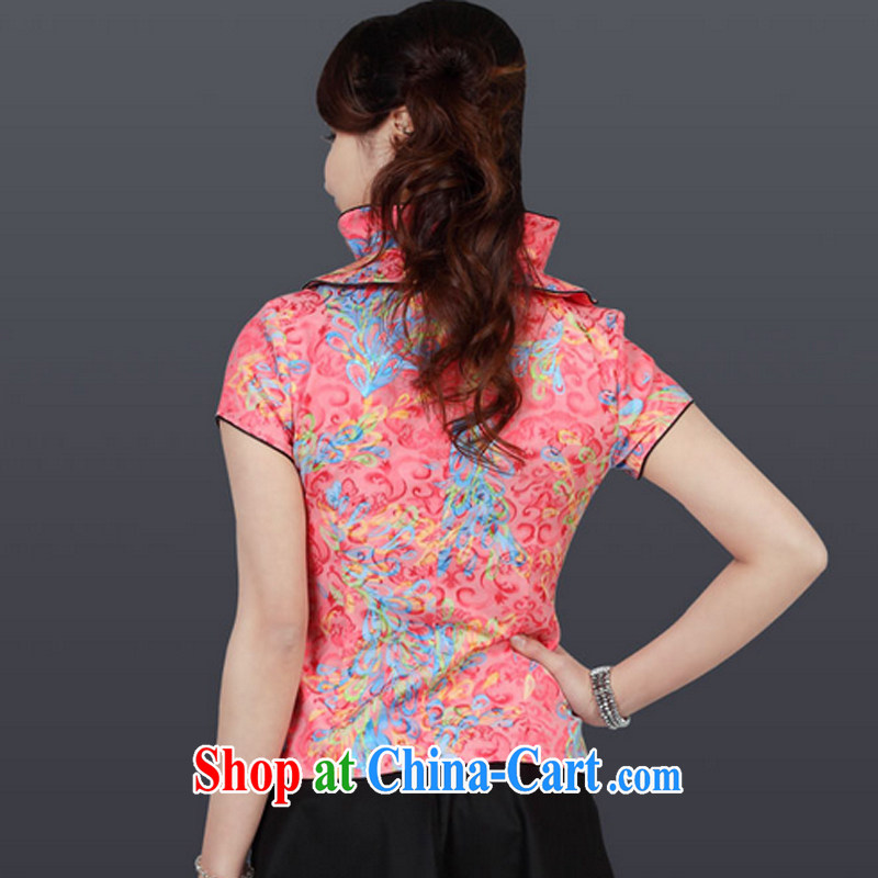 And, in accordance with leyier female improvement package summer Chinese Antique large numbers daily female Chinese LYE 2817 red T-shirt with short sleeves L, in accordance with (leyier), online shopping
