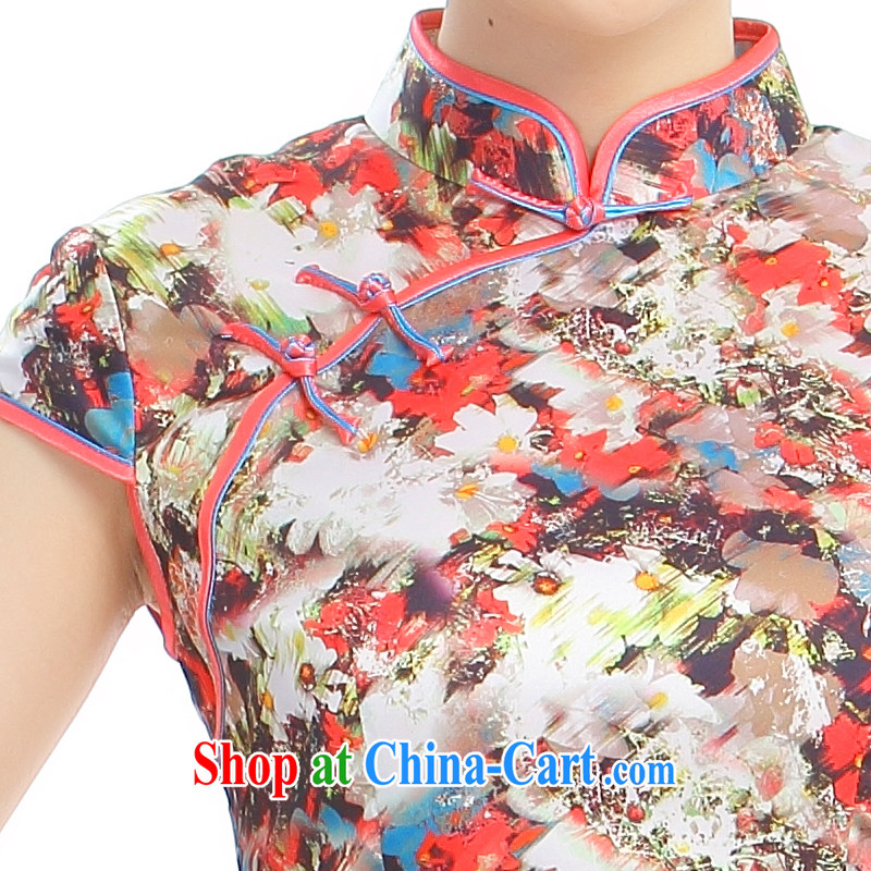 Slim li know Kam Joseph summer 2015 new retro improved elegant Chinese wind power's cheongsam dress skirt Q 43,183 stunning amber XXXL, slim Li (Q . LIZHI), shopping on the Internet