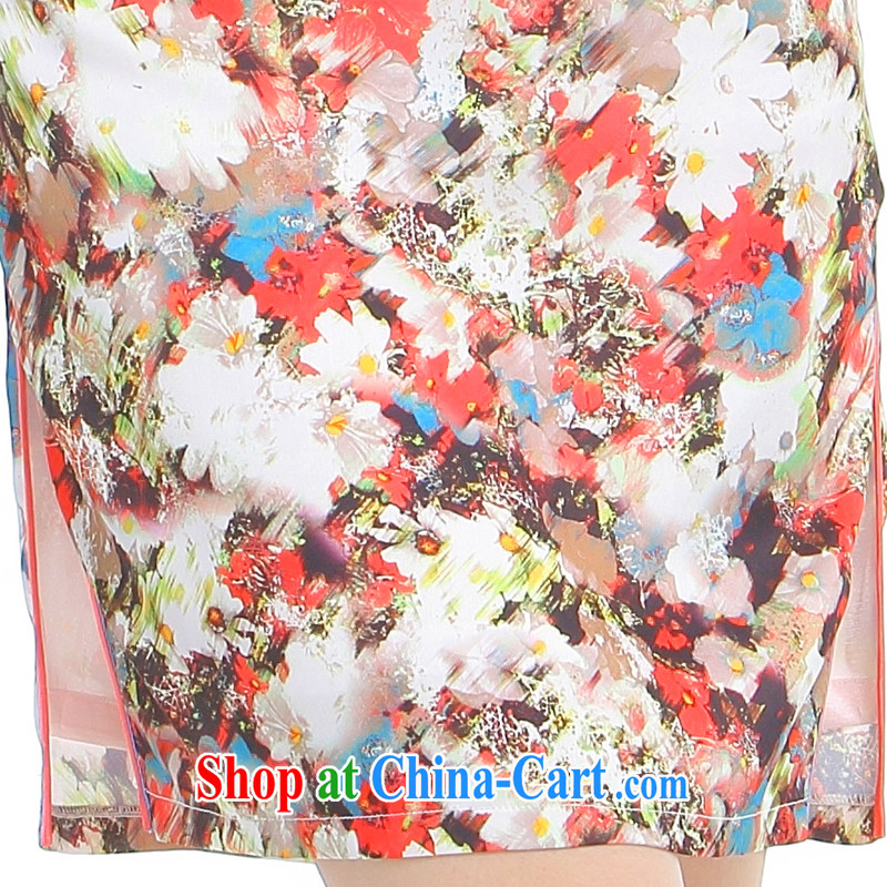 Slim li know Kam Joseph summer 2015 new retro improved elegant Chinese wind power's cheongsam dress skirt Q 43,183 stunning amber XXXL, slim Li (Q . LIZHI), shopping on the Internet