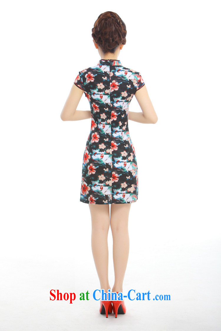 Slim li know Meng 2015 summer new cotton the comfortable daily short cheongsam dress retro improved Q 62,391 - 1 Meng flowers XXL pictures, price, brand platters! Elections are good character, the national distribution, so why buy now enjoy more preferential! Health