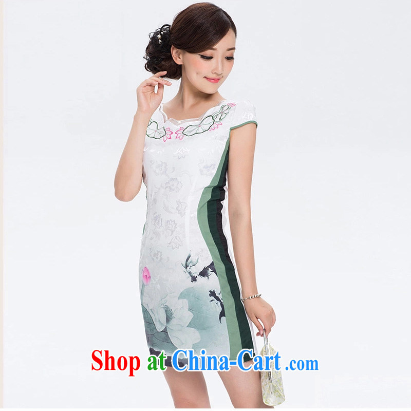 The proverbial hero once and for all as soon as possible I would be grateful if South Africa China wind summer girls improved daily cheongsam dress summer Ethnic Wind suit XL, fatally jealous once and for all, and, shopping on the Internet
