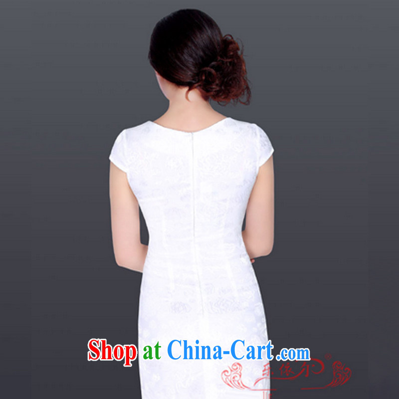 And, in accordance with modern cheongsam dress daily retro elegant personalized beauty cheongsam dress LYE 1338 white XL, and, in accordance with (leyier), online shopping