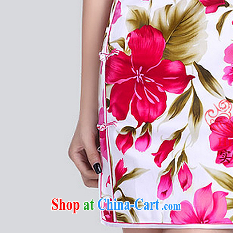 And, in accordance with the collar retro cheongsam dress elegant and refined dresses daily retro beauty graphics thin LYE 7013 white XXL, and, in accordance with (leyier), online shopping