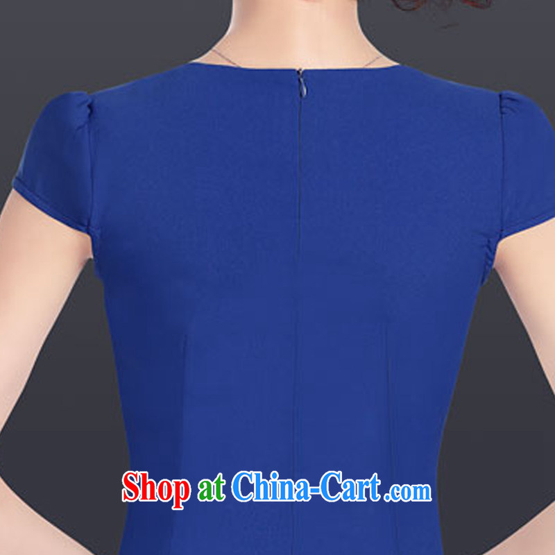 And, in accordance with improved modern cheongsam dress summer embroidery daily lady cheongsam dress LYE 1359 blue L, in accordance with (leyier), shopping on the Internet