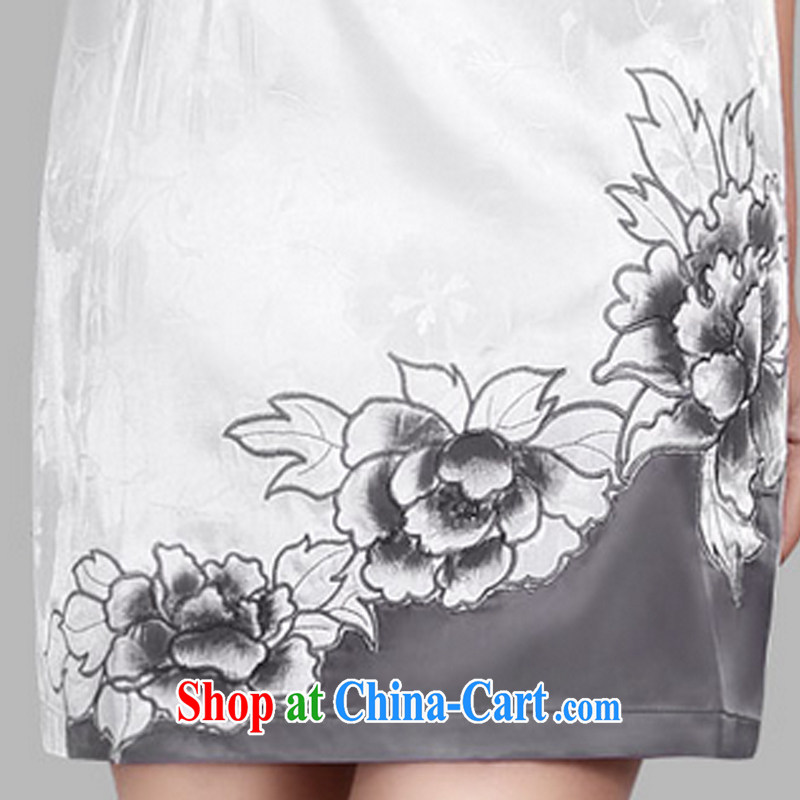 And, according to Mr Ronald ARCULLI is hand-painted cheongsam dress girls embroidery improved cheongsam short daily retro dresses LYE 8803 white XXL, in accordance with (leyier), online shopping