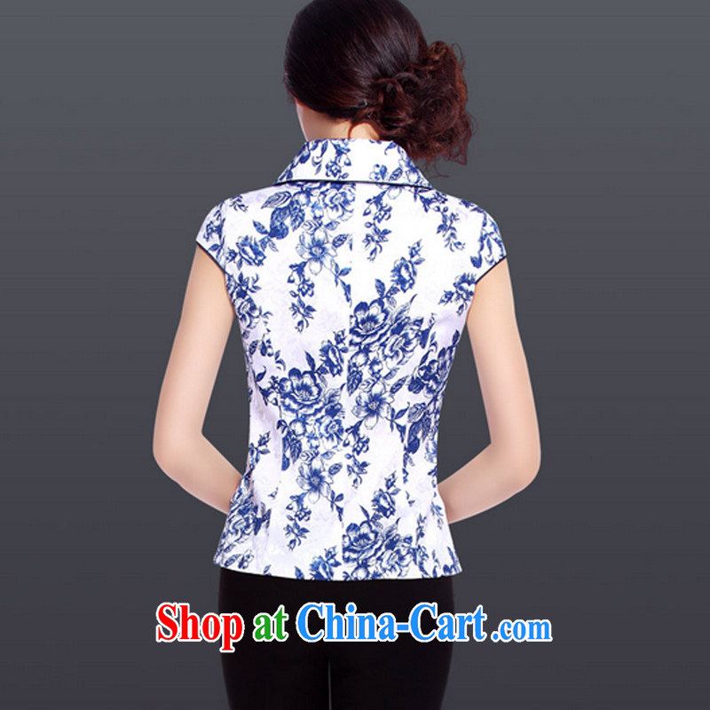 And, according to Mr Ronald ARCULLI blue and white porcelain Tang package with improved short-sleeved flouncing for chest, women detained Tang replace LYE 1292 short-sleeved blue and white porcelain Kit XL, in accordance with (leyier), online shopping