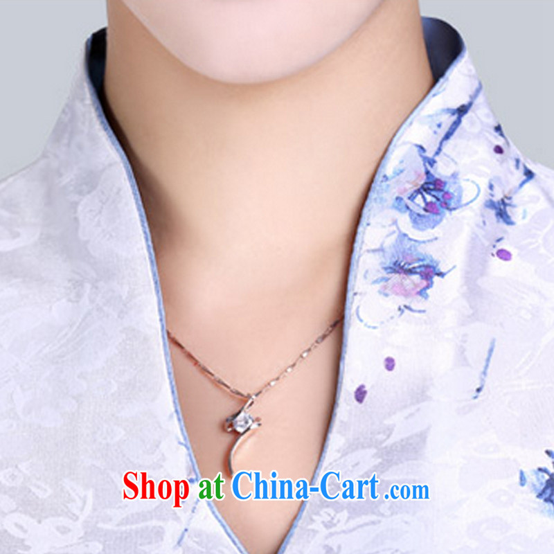 And, in accordance with Chinese Ethnic Wind antique and elegant personalized improved short-sleeved Tang replace LYE 1366 white shirt XXL, in accordance with (leyier), shopping on the Internet