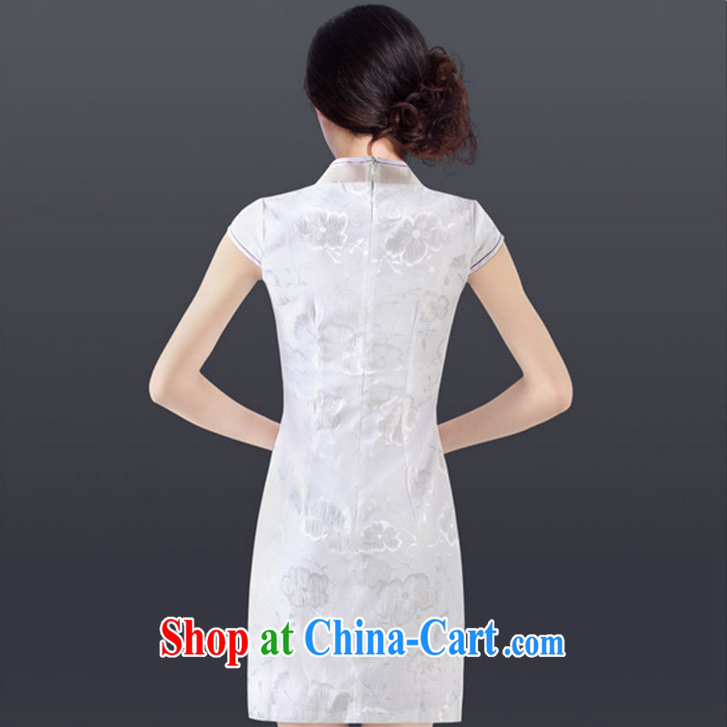 And, in accordance with the hand painted sexy cheongsam dress improved stylish Chinese Antique daily elegant qipao dress girls summer 1307 LYE XL white, in accordance with (leyier), shopping on the Internet