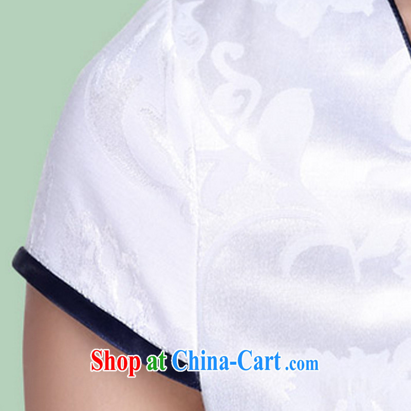 And, in accordance with a hand-painted cheongsam dress elegant sense of improved cheongsam short, cultivating graphics thin retro LYE 1367 white XXL, in accordance with (leyier), shopping on the Internet