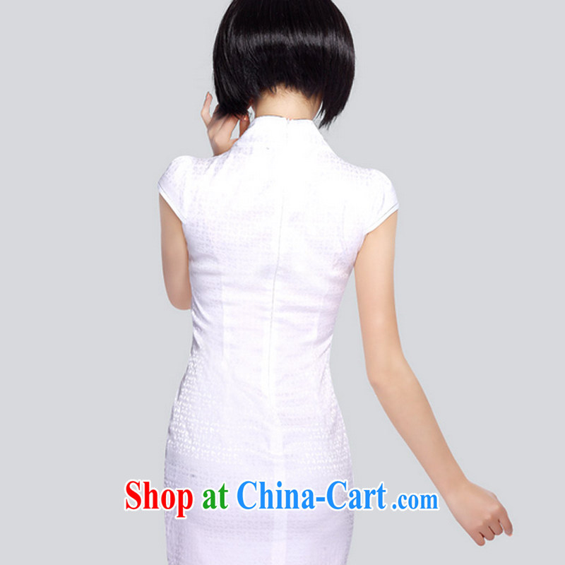 And, in accordance with girls and stylish Chinese daily retro improved cheongsam dress embroidered cheongsam LYE 5110 white XL, and, in accordance with (leyier), online shopping