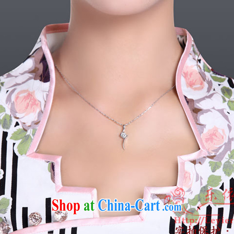 And, in accordance with Chinese landscape paintings dresses short sleeve cheongsam improved retro stylish. cheongsam dress LYE 1313 A XXL suit, and, in accordance with (leyier), shopping on the Internet