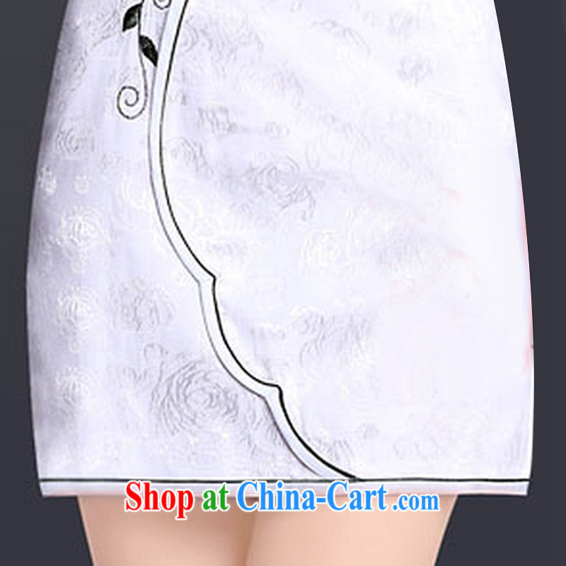 And, according to Mr Ronald ARCULLI improved stylish and elegant cheongsam dress Chinese Antique embroidered sexy everyday dresses female LYE 1317 white L, in accordance with (leyier), shopping on the Internet