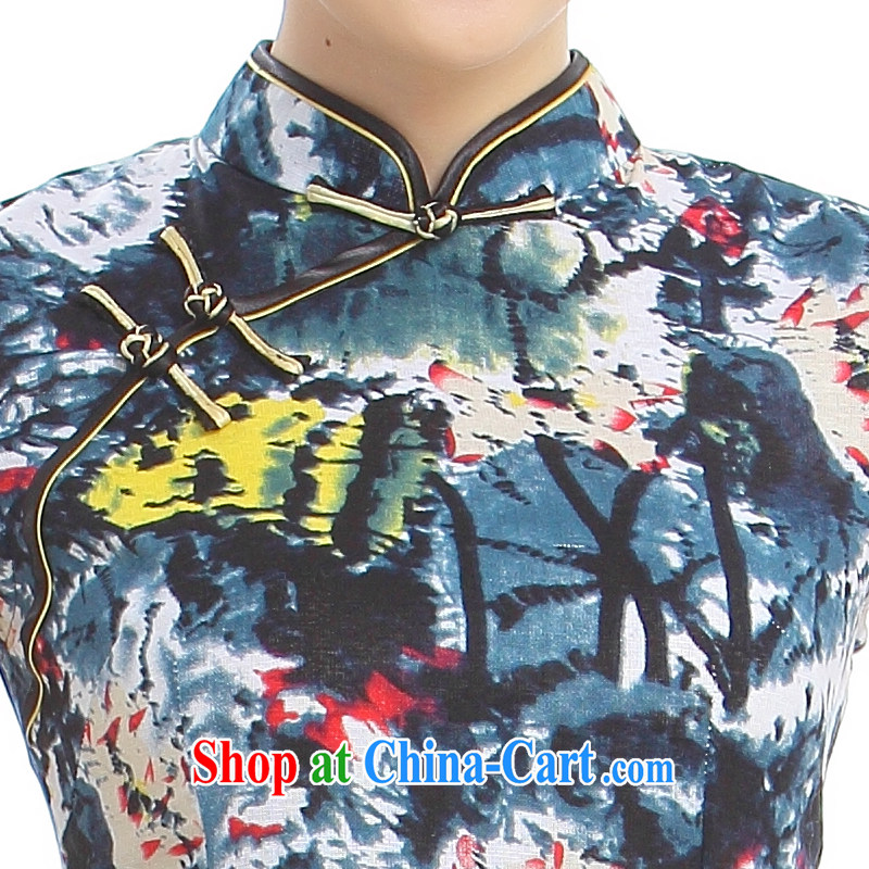 Slim li know mini-love summer 2015 new units the cheongsam Chinese wind retro elegant improved cheongsam dress Q 62,391 - 2 colorful mini-love XXL, slim Li (Q . LIZHI), online shopping