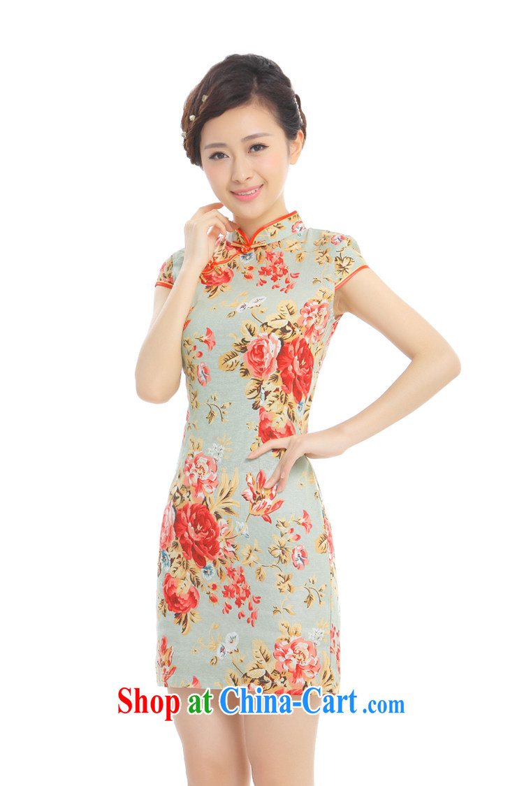 Slim li know fragrant summer 2015 new retro elegant Chinese style classical charm and comfortable cotton the cheongsam dress Q 62,391 - 7 crimson red fuser, XXL pictures, price, brand platters! Elections are good character, the national distribution, so why buy now enjoy more preferential! Health