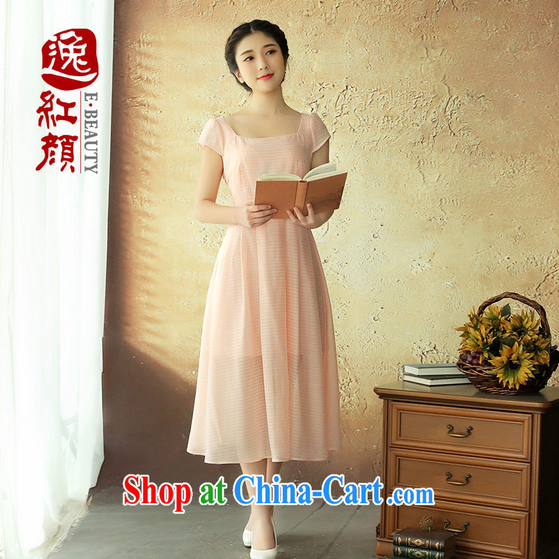 The proverbial hero once and for all -- Yan Ching TANG, Mr Ronald ARCULLI, the root yarn long cheongsam dress lightweight retro fashion sexy pink XL