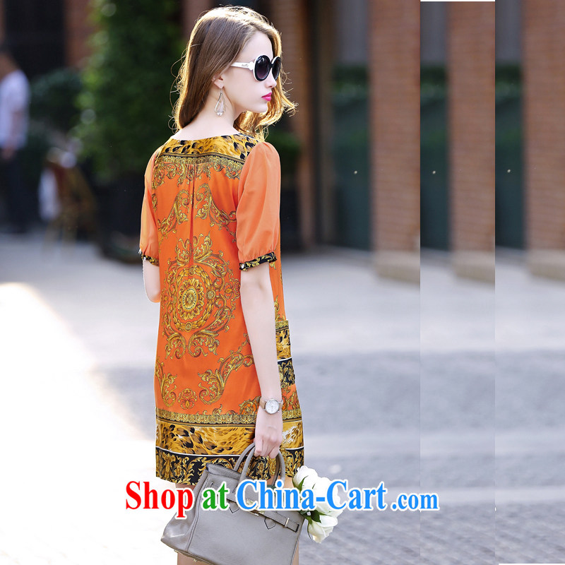 Windsor, 2015, standard female silk sauna silk dresses in the summer long, long skirt big orange XXL, Elizabeth Gil (SHAJINI), and, on-line shopping