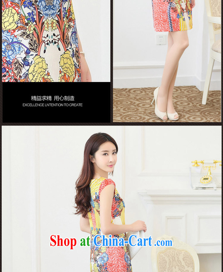 Windsor, 2014, spring and summer sauna in silk long V collar damask stamp high quality heavy Silk Dresses female yellow XXL pictures, price, brand platters! Elections are good character, the national distribution, so why buy now enjoy more preferential! Health