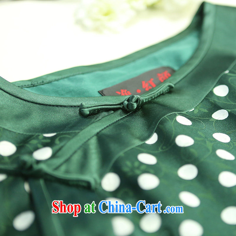 The proverbial hero once and for all, as soon as possible the Summer new sauna silk stamp antique cheongsam dress stylish improved cheongsam dress green 2 XL, fatally jealous once and for all, and, shopping on the Internet