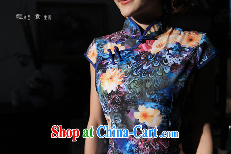 light quality 2014 new, Retro beauty cheongsam dress summer style improved, short-sleeve cheongsam dress Nan Mei XXL pictures, price, brand platters! Elections are good character, the national distribution, so why buy now enjoy more preferential! Health