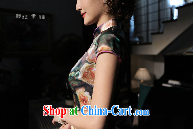 light quality 2014 new, Retro beauty cheongsam dress summer style improved, short-sleeve cheongsam dress Nan Mei XXL pictures, price, brand platters! Elections are good character, the national distribution, so why buy now enjoy more preferential! Health