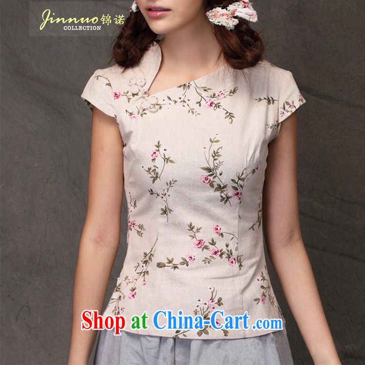 kam world the Hyatt 2015 summer new women with small floral ethnic wind-buckle cotton the arts, antique ethnic wind cheongsam shirt cultivating short-sleeved T shirts small shirts forgetting D. Crescent collar S pictures, price, brand platters! Elections are good character, the national distribution, so why buy now enjoy more preferential! Health