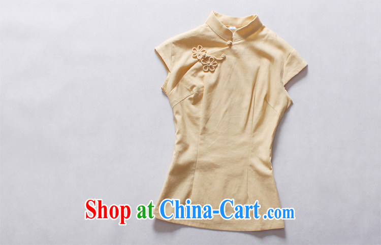 Light of summer 2014 new female cotton the cheongsam shirt Chinese Han-chinese linen arts ethnic wind dark blue L pictures, price, brand platters! Elections are good character, the national distribution, so why buy now enjoy more preferential! Health