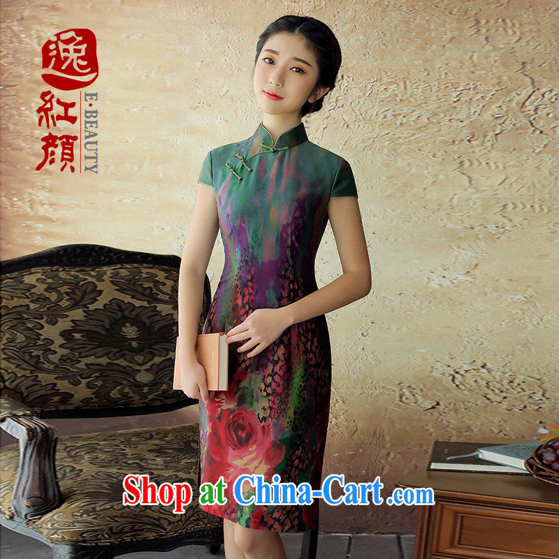 proverbial hero once and for all, Park Heung-cloud yarn retro New Silk Cheongsam 2014 summer skirt outfit improved daily fashion fancy S now do now selling pre-sale 30 days, once and for all, and proverbial hero, and shopping on the Internet
