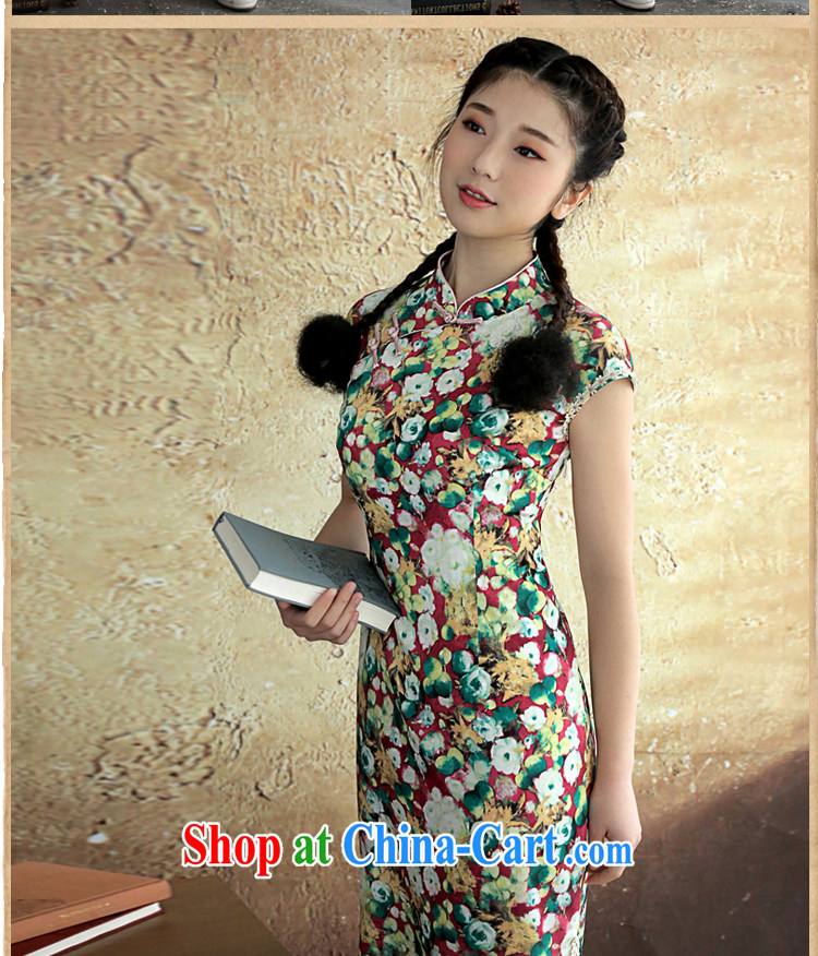 once and for all and fatally jealous fruit Song snow woven retro new cheongsam dress summer cheongsam dress improved daily fashion blue XL pictures, price, brand platters! Elections are good character, the national distribution, so why buy now enjoy more preferential! Health