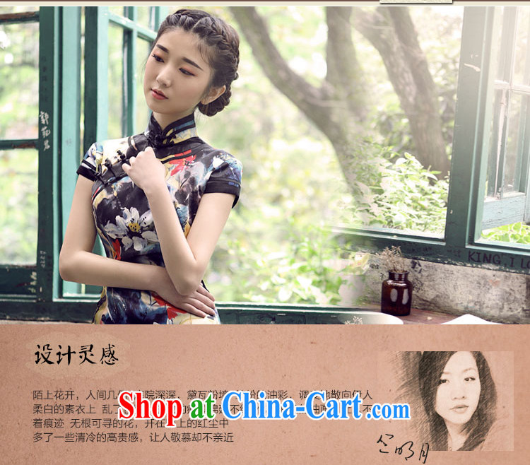 once and for all exposed fatally jealous Revlon stretch Silk Cheongsam upscale retro summer new cheongsam dress improved yellow L pictures, price, brand platters! Elections are good character, the national distribution, so why buy now enjoy more preferential! Health
