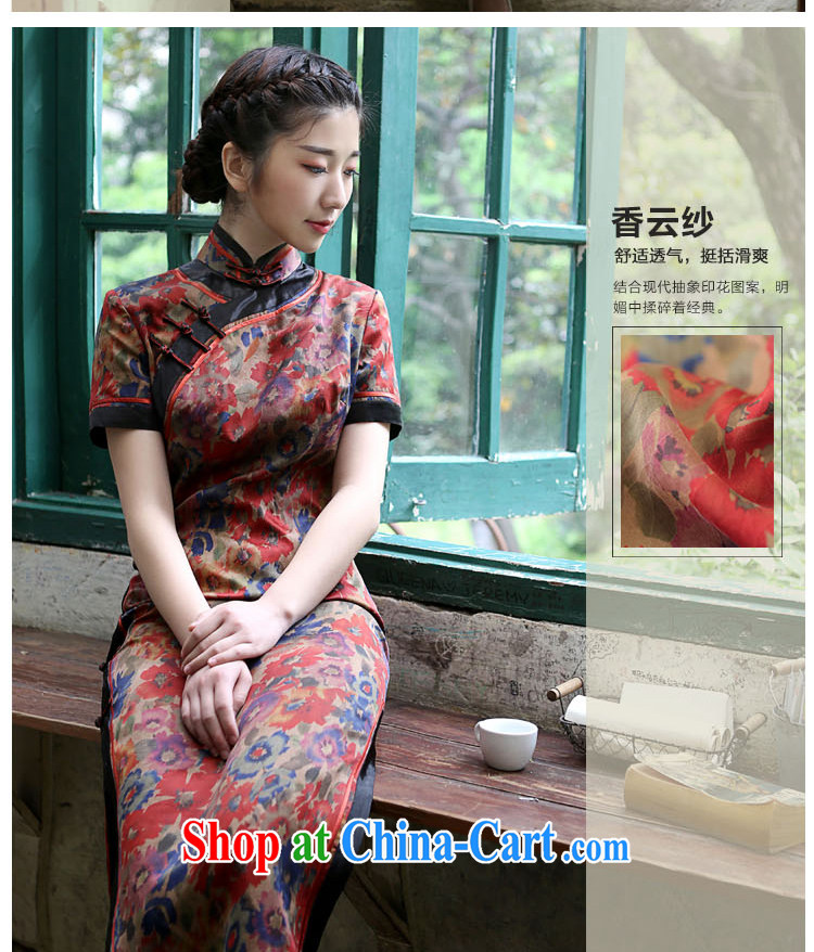 once and for all - begonia fatally jealous no fragrant cloud yarn Silk Cheongsam upscale retro summer new cheongsam dress improved red 2 XL - October 30 will ship pictures, price, brand platters! Elections are good character, the national distribution, so why buy now enjoy more preferential! Health