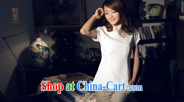 Light of Yau Ma Tei cotton clothes-for Chinese T-shirt retro improved Chinese, ethnic wind warm white robes T-shirt XXL pictures, price, brand platters! Elections are good character, the national distribution, so why buy now enjoy more preferential! Health