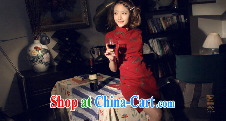 Light of Yau Ma Tei cotton Ethnic Wind female new retro improved women cultivating cheongsam dress daily linen dresses Samui dark red XL pictures, price, brand platters! Elections are good character, the national distribution, so why buy now enjoy more preferential! Health