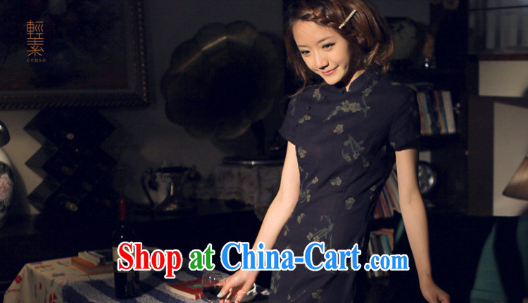 Light of Yau Ma Tei cotton Ethnic Wind female new retro improved women cultivating cheongsam dress daily linen dresses Samui dark red XL pictures, price, brand platters! Elections are good character, the national distribution, so why buy now enjoy more preferential! Health