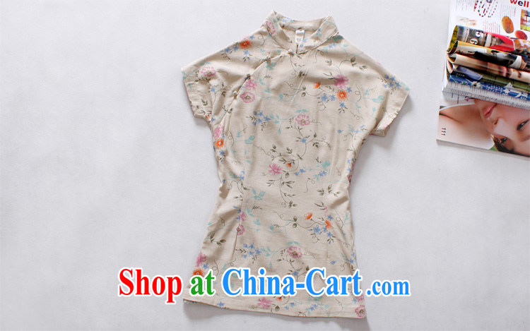 light quality cotton the female Chinese T-shirt retro improved Chinese linen Ethnic Wind small commercial goods T-shirt girl XXL pictures, price, brand platters! Elections are good character, the national distribution, so why buy now enjoy more preferential! Health