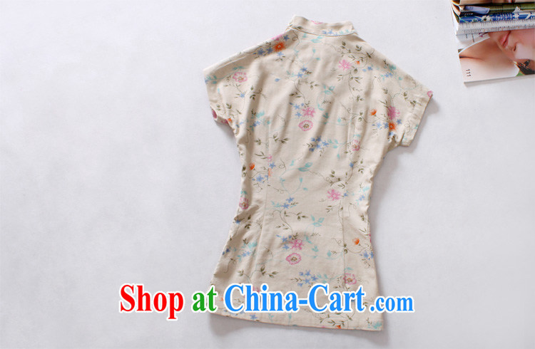 light quality cotton the female Chinese T-shirt retro improved Chinese linen Ethnic Wind small commercial goods T-shirt girl XXL pictures, price, brand platters! Elections are good character, the national distribution, so why buy now enjoy more preferential! Health