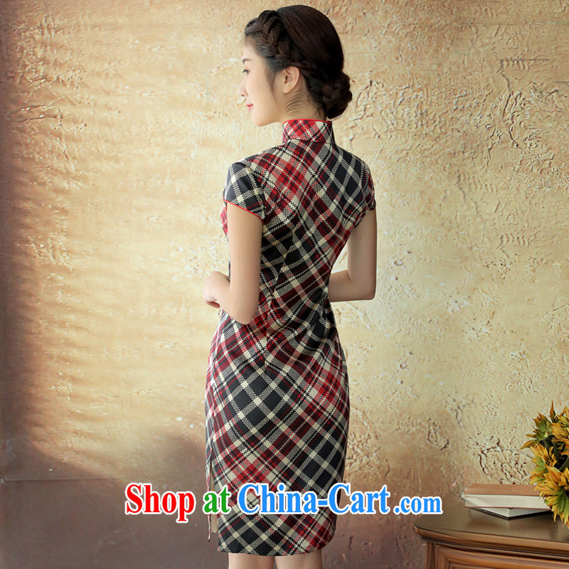 The proverbial hero once and for all, as soon as possible the natural pearls Satin sauna Silk Cheongsam dress tartan the flap cool arts cheongsam dress red S - Pre-sale 30 days, once and for all, and proverbial hero, and shopping on the Internet