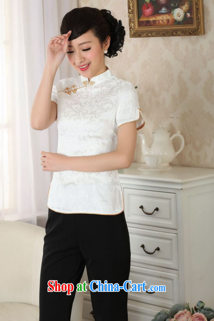 Take the 2014 summer new products, for improved cheongsam Chinese Chinese Tang Women's clothes is a tight T-shirt pure cotton Tang replacing the Snap white XL pictures, price, brand platters! Elections are good character, the national distribution, so why buy now enjoy more preferential! Health