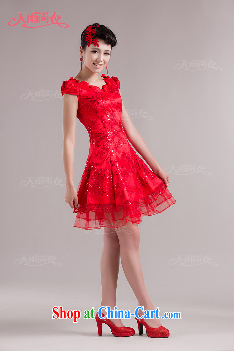 Rain Coat yet stylish bridal dresses wedding dress uniform toast improved short dress bridal dresses QP 534 red L pictures, price, brand platters! Elections are good character, the national distribution, so why buy now enjoy more preferential! Health