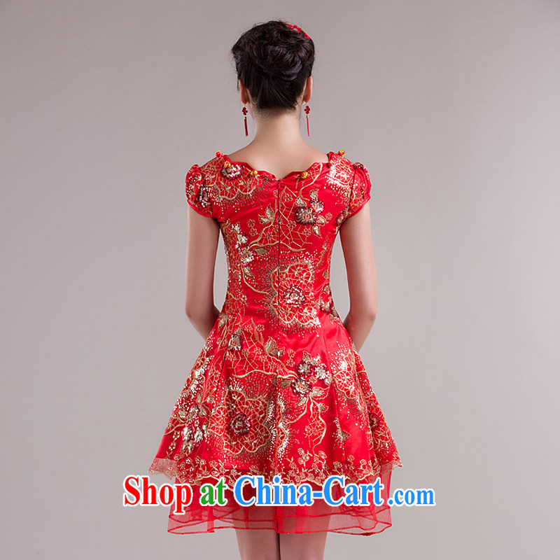 Rain is still Yi 2015 stylish stars with toast, serving short skirt marriages wedding dresses dresses QP 537 red L, rain is clothing, and shopping on the Internet