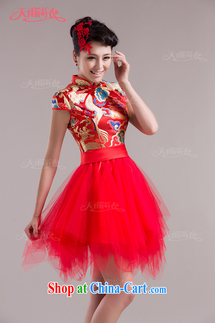 Rain was Yi 2015 new wedding dress skirt red stylish improved bows serving short wedding bridal dresses QP 540 red S pictures, price, brand platters! Elections are good character, the national distribution, so why buy now enjoy more preferential! Health