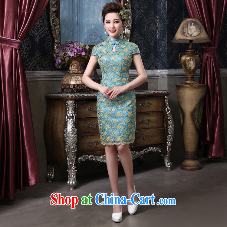 Rain is still Yi 2015 new bridal dresses wedding dresses spring/summer toast clothing Chinese wedding flowers elegant short cheongsam QP 554 red XL pictures, price, brand platters! Elections are good character, the national distribution, so why buy now enjoy more preferential! Health