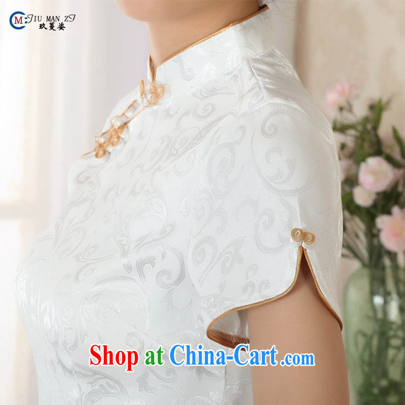 Ko Yo vines into exciting and 2015 new spring and summer with high quality cotton Ethnic Wind short sleeve T-shirt dresses short Tang Women's clothes A 0052 white 155/S, capital city sprawl, shopping on the Internet