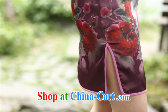 Kam-world, Yue girl with fine art stamp blossoms improved cheongsam dress beauty lady mother with her dress summer retro women marry the code t-shirt pink XXL pictures, price, brand platters! Elections are good character, the national distribution, so why buy now enjoy more preferential! Health