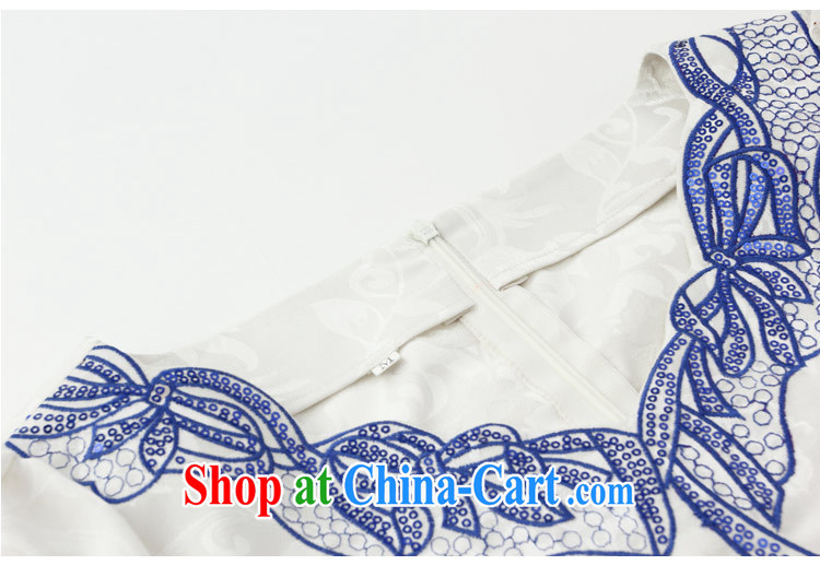 Blue and white porcelain goods improved summer Tang Women's clothes daily short C 4490 blue and white porcelain XXL (2 feet 4 lumbar) pictures, price, brand platters! Elections are good character, the national distribution, so why buy now enjoy more preferential! Health