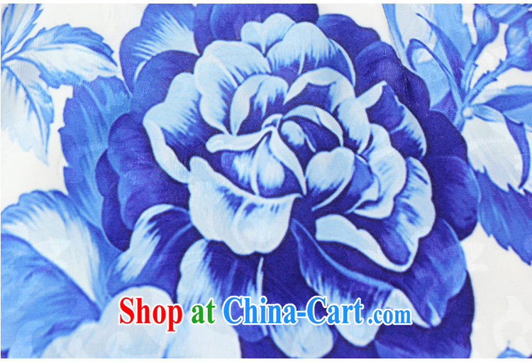 Blue and white porcelain goods improved summer Tang Women's clothes daily short C 4490 blue and white porcelain XXL (2 feet 4 lumbar) pictures, price, brand platters! Elections are good character, the national distribution, so why buy now enjoy more preferential! Health